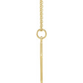 14K Yellow Cross 18" Necklace
